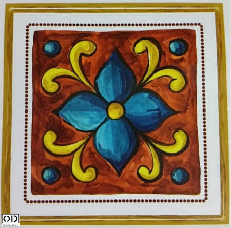 Set 21 Stickere Decorative pentru Gresie, Faianta sau Perete, Mandala Maro, 7.5 cm [2]