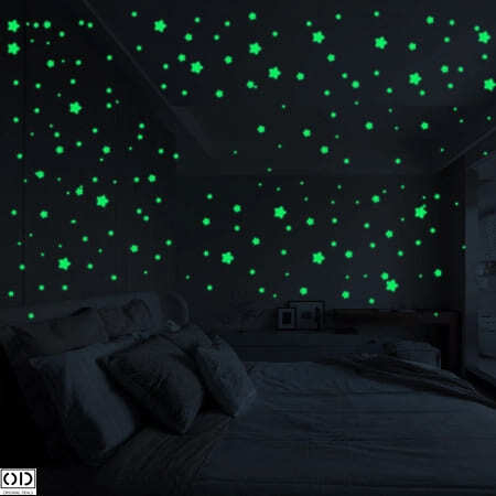 Set 384 Stelute Fosforescente Auto Adezive, 4 Dimensiuni cu Iluminare Indelungata, PVC, Premium, Original Deals® [9]