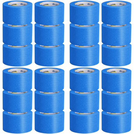 Adezivi si Benzi Adezive - Set 24 Role Banda Adeziva de Mascare, Rezistenta UV, 48mmx50m, Rezistenta, Aderenta, Albastra