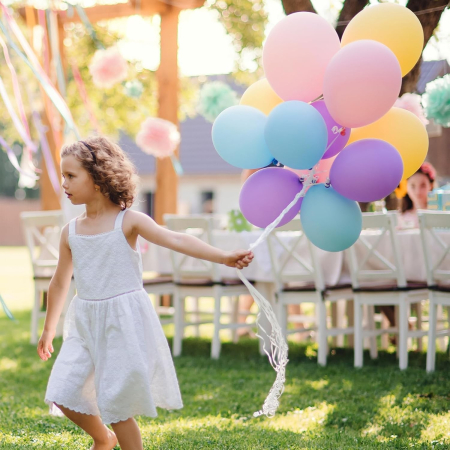 Set 25 Baloane din Latex, , Model Party, 13 cm, Multicolore, Culori Pale, 1 g [3]
