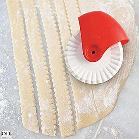 Set 2x Cutit Rola pentru Taiat si Modelat Marginea la Placinte si Tarte, Plastic PVC [12]