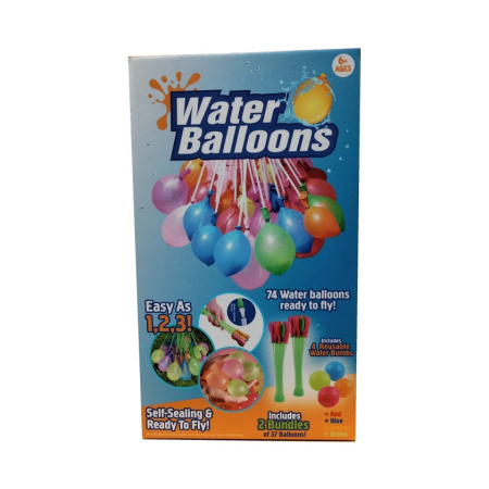 Set 2x Pistol cu Apa pentru Copii, , 6ani+, cu baloane de apa, Albastru + Roz, 1x 600 ML + 1x 550 ML [11]