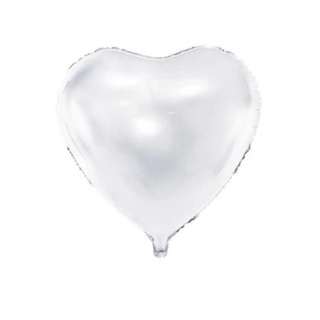 Set 3 Baloane din Folie Metalizata, , Model Inimi, Tema Ziua Indragostitilor, 45 cm, 2 Rosii, 1 Alb, Ambalaj Individual, Pai Inclus, Umflare cu Aer sau Heliu, Alb/Rosu [2]