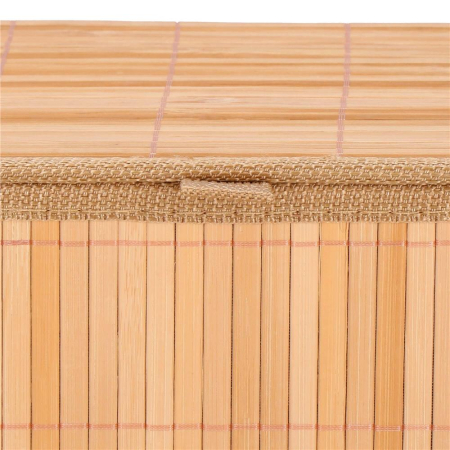 Set 3 cutii organizatoare din bambus, cu capac, diverse dimensiuni, maro [13]