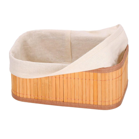 Set 3 cutii organizatoare din bambus, diverse dimensiuni, maro [15]