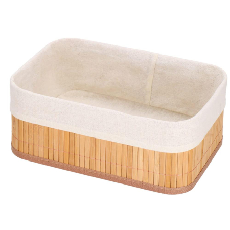 Set 3 cutii organizatoare din bambus, diverse dimensiuni, maro [16]