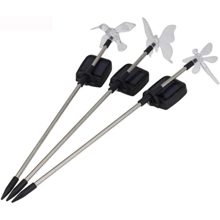 Set 3 Lampi Solare LED tip pasare-fluture-libelula, Inaltime 43 cm, , Multicolor [8]