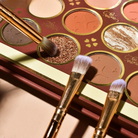 Set 3 Pensule de Machiaj, , Portabile, pentru Fard de Ochi, din Par Sintetic Moale, Auriu, 16.5x6.5x1.6 cm [1]