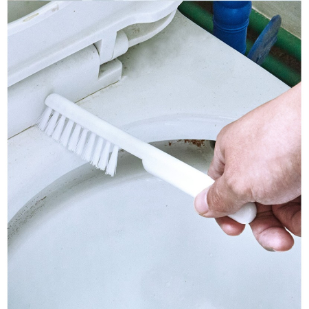 Set 3 Perii pentru Toaleta, , din Silicon, Perie Zimtata, Cap Flexibil, Suport Adeziv pentru Montarea pe Perete, 39 x 19 x 9.8 cm, Albastru/Alb [6]