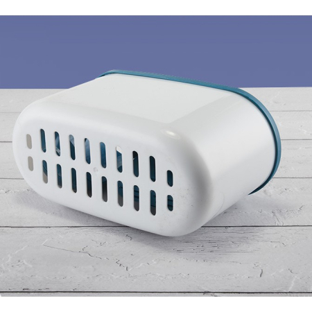 Set 3 Perii pentru Toaleta, , din Silicon, Perie Zimtata, Cap Flexibil, Suport Adeziv pentru Montarea pe Perete, 39 x 19 x 9.8 cm, Albastru/Alb [4]