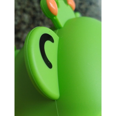 Set 3 Piese Diversificare Bebelusi si Copii, , Bol, Lingura si Furculita, Model Broscuta, din Silicon si Otel Inoxidabil, Verde [3]