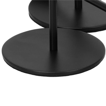 Set 3 suporturi de lumanare din metal, 23, 28 si 33cm, negru [4]