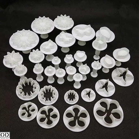 Set 33 Forme pentru Decorat Tort si Prajituri Cup Cake  Macarons cu Stelute, Flori, Fluturi, Inimioare si Frunze [4]