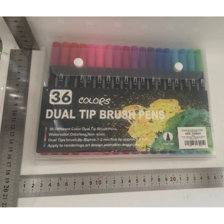 Set 36 Carioci, , pe Baza de Apa, 2 Tipuri de Varf, 1-2 mm, 0.4 mm, Corp Carioca Negru, din Plastic, Multicolor [1]