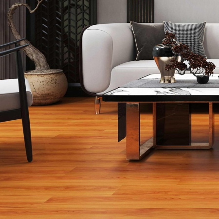 Set 36 Placi Autoadezive pentru Pardoseala, , din PVC, Impermeabil, Ignifug, Usor de Curatat, Dimensiune Placa 91.44 x 15.24 cm, Grosime 1.5 mm, Acoperire 5 m2, Model 10, Maro [1]