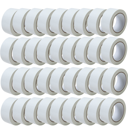 ✨TOATE PRODUSELE✨ - Set 36 Role Banda Adeziva, Low Noise, 5cmx66 m/Rola, Adeziv Acrilic, Ambalare Colete/Pachete, Alb