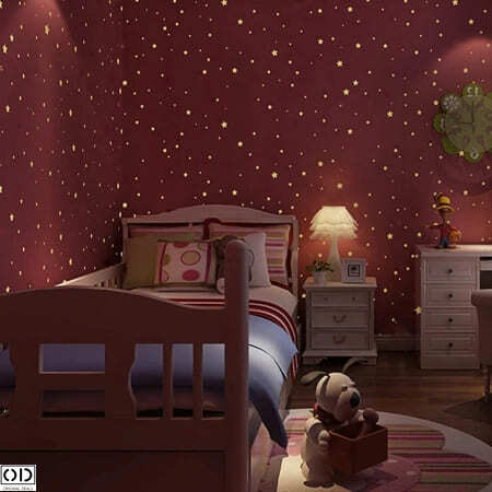 Set 384 Stelute Fosforescente Auto Adezive, 4 Dimensiuni cu Iluminare Indelungata, PVC, Premium, Original Deals®