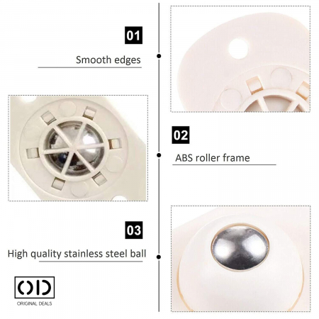 Roti din plastic cu bila metalica pentru cutii depozitare Roti adezive pentru cutii depozitare si cos gunoi roti pentru carucioare marfa roti din silicon pentru carucior roti metalice pentru cutii [15]