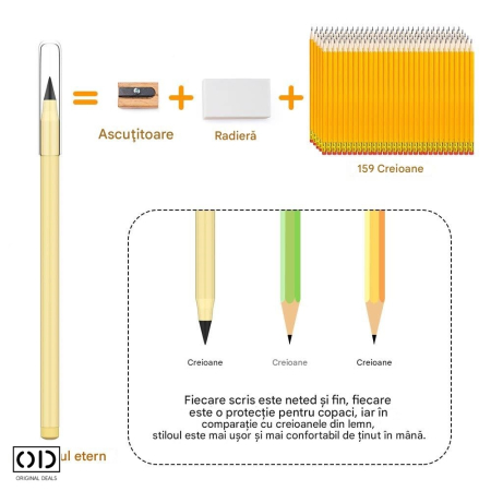 Set 4 Creioane Eterne 15 cm PVC Roz / Albastru – ORIGINAL DEALS [16]