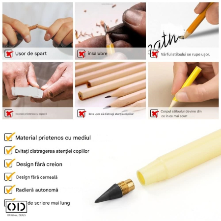 Set 4 Creioane Eterne 15 cm PVC Roz / Albastru – ORIGINAL DEALS [15]