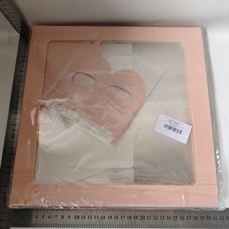 Set 4 Cutii pentru Baloane, , Model Scris Baby, Tematica Iubire, Cuburi Decorative din Plastic, Accesorii pentru Petrecere, 30 x30 cm, Transparente Contur Roz [7]