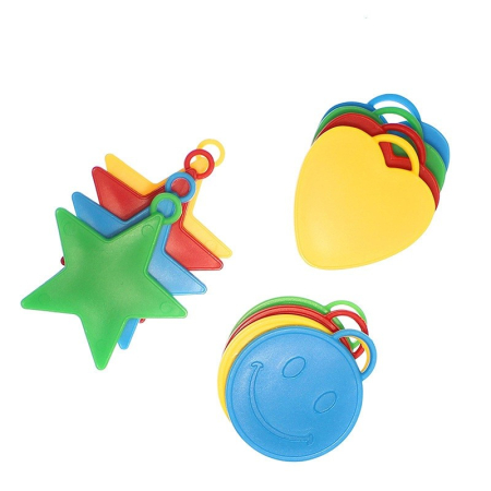 Set 4 Greutati pentru Baloanele cu Heliu, , 32 grame, 8 grame Fiecare, Plastic, Forma Smiley Face, Multicolor [3]