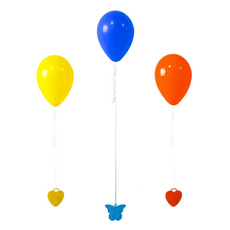 Set 4 Greutati pentru Baloanele cu Heliu, , 60 grame, 15 grame fiecare, Plastic, Forma Inima, Multicolor [2]