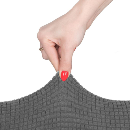 Set 4 huse universale pentru scaun, marime universala, poliester si spandex, 45 cm x 60 cm, gri [1]