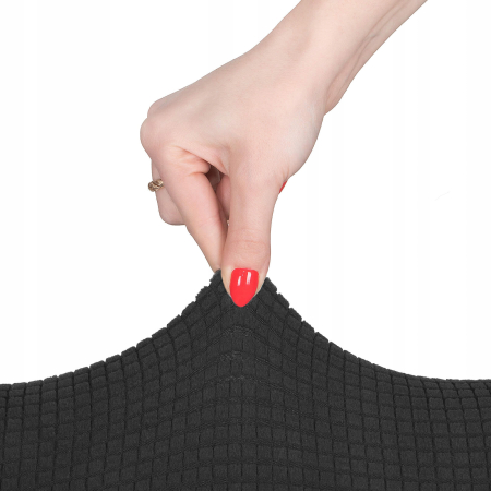 Set 4 huse universale pentru scaun, marime universala, poliester si spandex, 45 cm x 60 cm, negru [2]