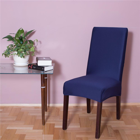 Husa universala pentru scaun, marime universala, poliester si spandex, 45 x 60 cm, bleumarin [3]