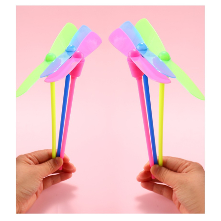 Set 4 Jucarii Libelula Zburatoare, Distractive pentru Copii, , Aruncatoare Manuale din Plastic, cu Lumini, Multicolor [4]
