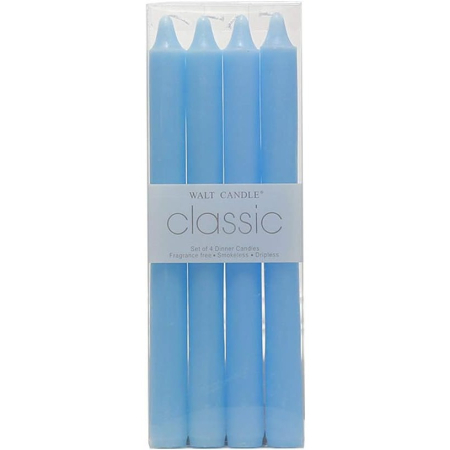 Lumanari - Set 4 Lumanari, , pentru Suport de Masa, Fara Miros si Fum, din Parafina, 2.2 x 25 cm, Albastru