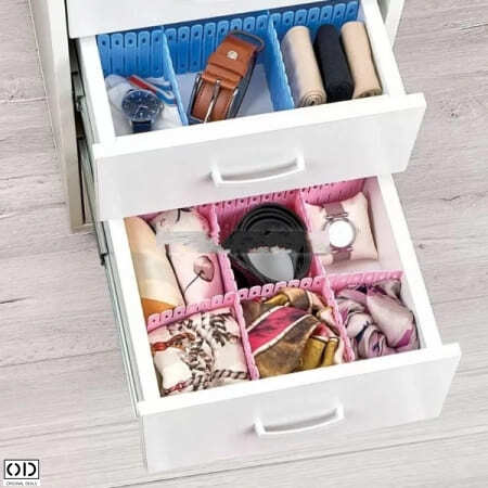 Set 4 Separatoare pentru Organizare Sertare, Ajustabile Manual, PVC, Alb, 40 x 10 cm, Premium, Original Deals® [8]