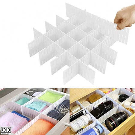 Set 4 Separatoare pentru Organizare Sertare, Ajustabile Manual, PVC, Alb, 40 x 10 cm, Premium, Original Deals® [2]