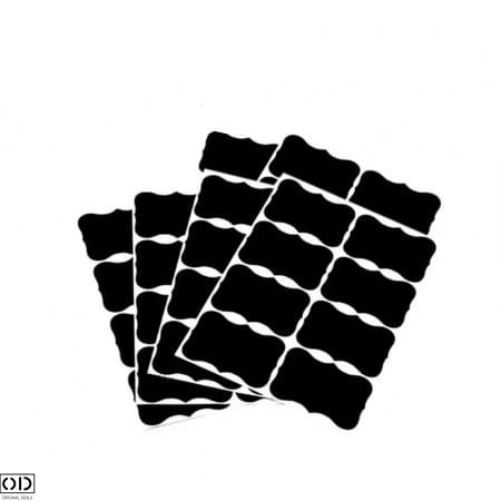 Set 40 de Etichete Autocolante pentru Borcane din Sticla, Caserole din Plastic PVC, Ghivece de Flori, +1 Marker cu Vopsea Alba Inclus [10]