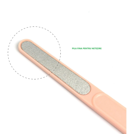 Set 4in1 de Ingrijire Unghii pentru Bebelusi, , Cutie de Depozitare Transparenta, 0-6 Ani, 13.6x8x2 cm, Roz [2]