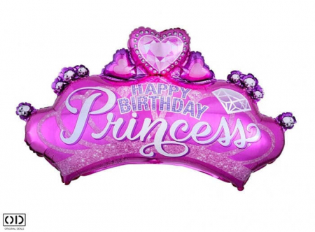 Set 5 Baloane Princess si Inimioare pentru Copii, Pentru Petreceri, Compatibil Heliu sau Aer [1]