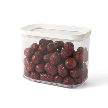 Set 5 Cutii de Depozitare Alimente, , Capac Alb, din ABS+Silicon, 23 x 15 x 27 cm, Transparent [5]