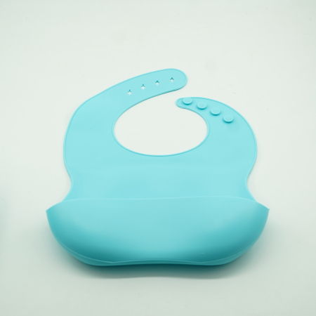 Set 5 piese diversificare bebelusi si copii din silicon , baveta, farfurie compartimentata cu ventuza, bol cu ventuza, tacamuri, fara alergeni, albastru [4]