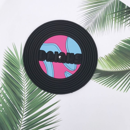 Set 5 Suporturi pentru Pahare, Filppy, din PVC, Diametru 9 cm, Rezistent la Caldura, Multicolor [1]