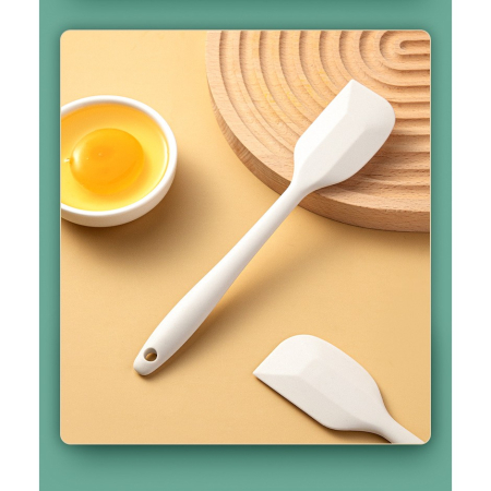 Set 5 Ustensile de Bucatarie, , din Silicon+Inox, Termorezistente, Antiaderente, 28 x 26 x 2 cm, Alb Ivory [9]
