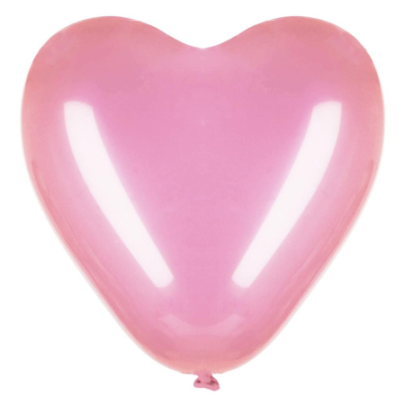 Set 50 baloane pentru petrecere in forma de inima, 30cm, roz [2]