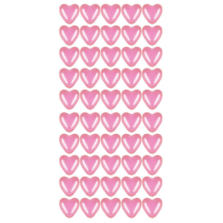 Set 50 baloane pentru petrecere in forma de inima, 30cm, roz [5]