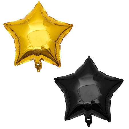 Set 53 baloane si decoratiuni, Happy Birthday, argintiu, negru, auriu [11]