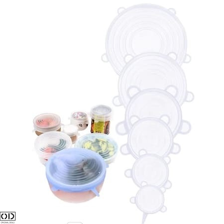 Set 6 Capace din Silicon Cauciucat, Flexibile pentru Oale, Cratite, Caserole si Borcane [4]