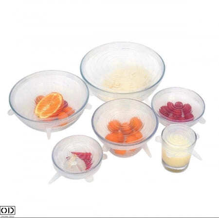 Set 6 Capace din Silicon Cauciucat, Flexibile pentru Oale, Cratite, Caserole si Borcane [10]