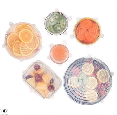 Set 6 Capace din Silicon Cauciucat, Flexibile pentru Oale, Cratite, Caserole si Borcane [8]