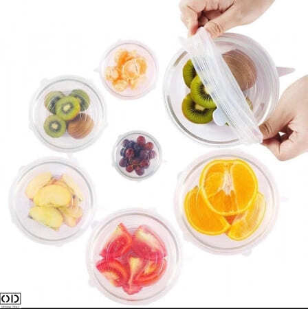 Set 6 Capace din Silicon Cauciucat, Flexibile pentru Oale, Cratite, Caserole si Borcane [7]