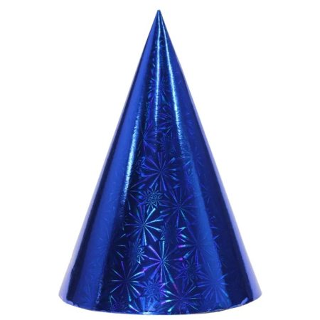 Accesorii Petrecere - Set 6 Coifuri Metalizate, , pentru Petrecere, Tematica Aniversare, Albastru