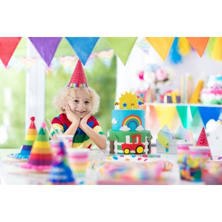 Set 6 Coifuri, , Petrecere Copii, din Carton, 20 x 13.5 cm, Model 5 Happy Birthday, Multicolor [3]